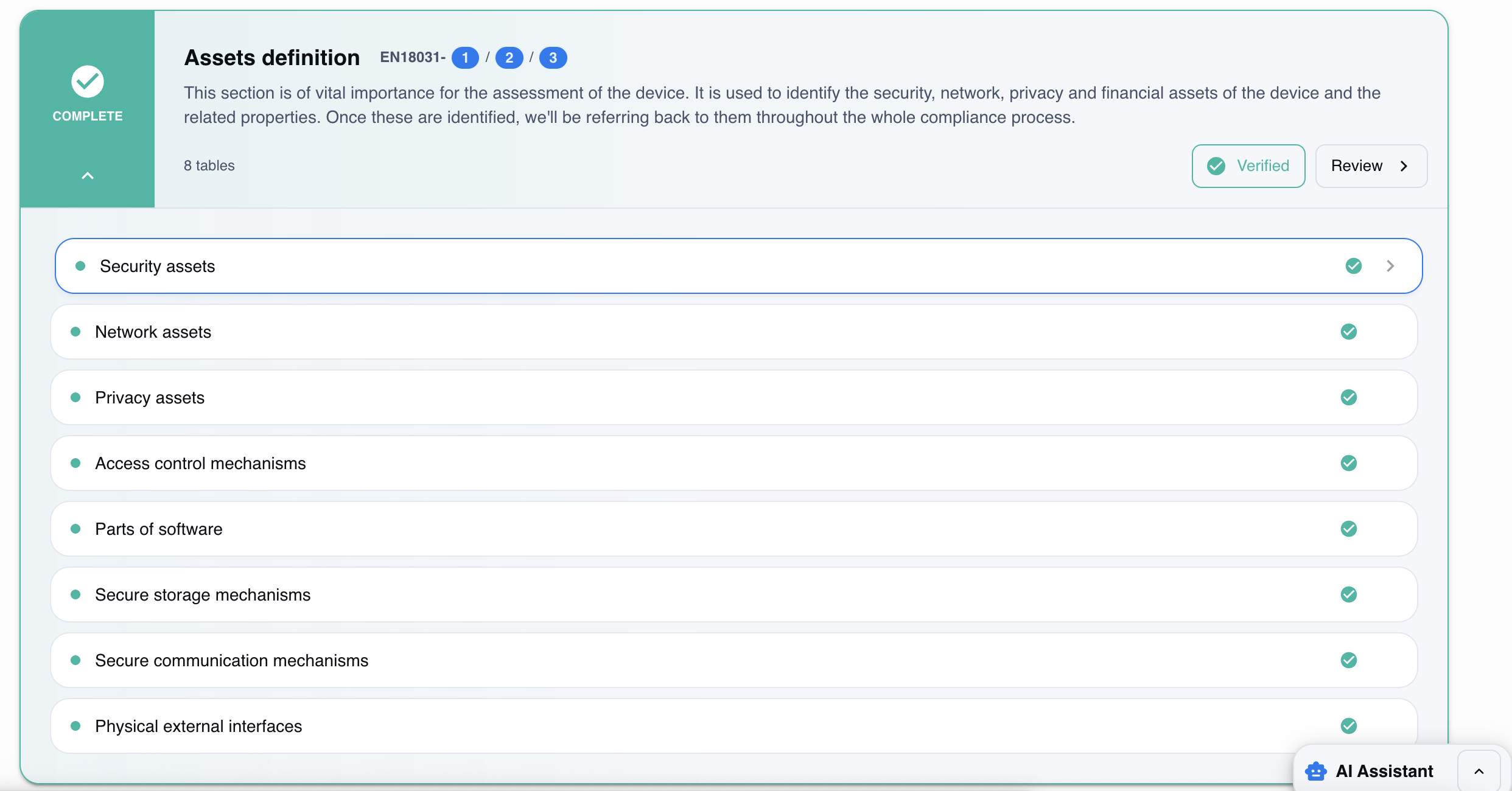 RedComply platform screenshot